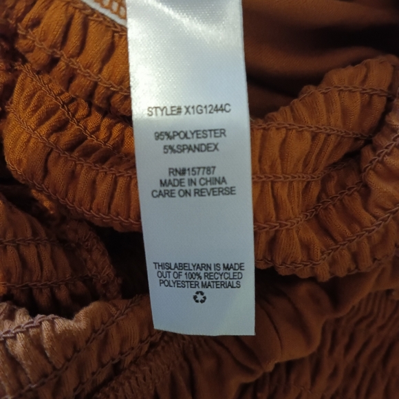 Jolie & Joy-  Size 2X Brown/Tan tube top style jumpsuit, strapless - Picture 6 of 8